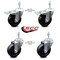 Service Caster 4 Inch Soft Rubber Wheel Swivel 10mm Stem Caster Total Lock Brake SCC, 2PK SCC-TSTTL20S414-SRS-M1015-2-S-2 - alternate 4